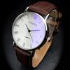 Men Roman Numerals Blu-Ray Faux Leather Band Quartz Analog Business Wrist Watch