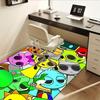 Office Carpet - Music Rhythm Box Colorful Cartoon Character Decorative Carpet, suitable for playroom, classroom or home office | Cute and fu