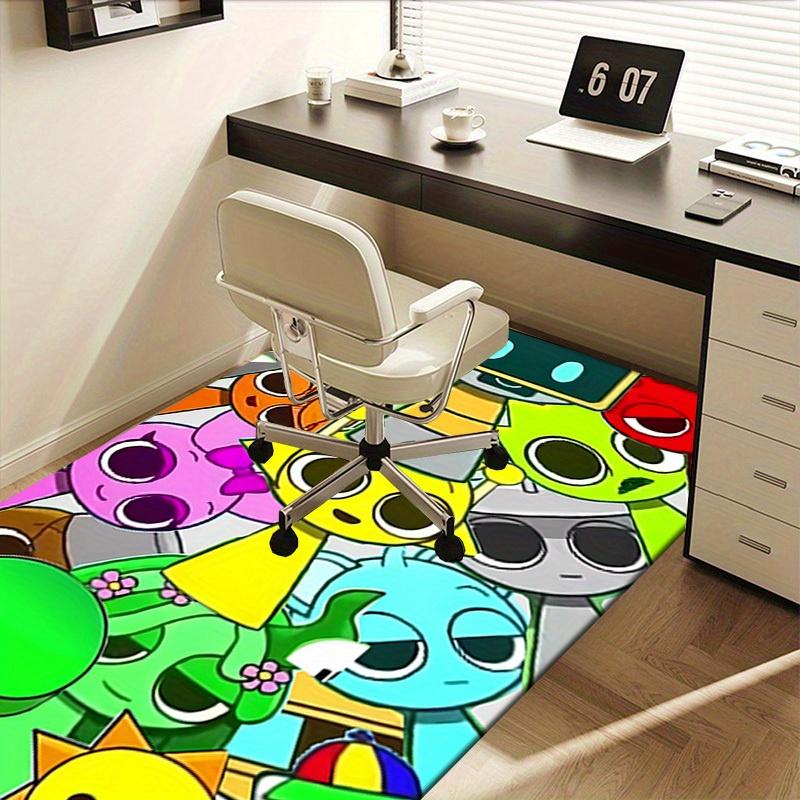 Office Carpet - Music Rhythm Box Colorful Cartoon Character Decorative Carpet, suitable for playroom, classroom or home office | Cute and fu