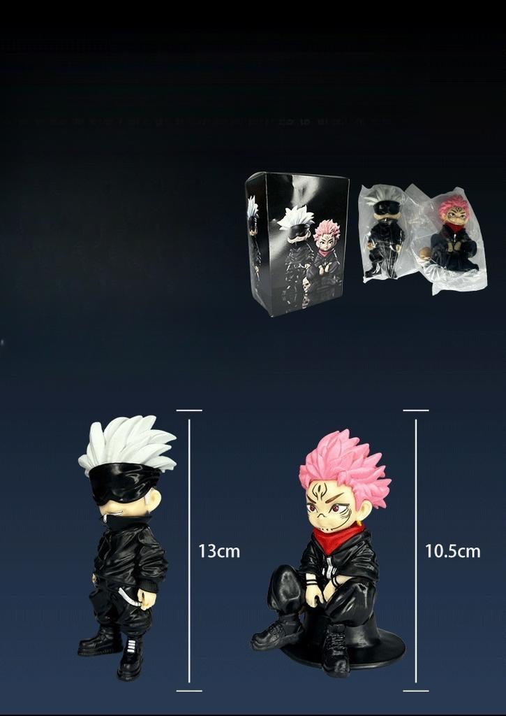 Anime Q-version Jujutsu Kaisen Gojo Satoru Itadori Yuji PVC Action Figure Toys Kids Gifts Collectible Model 13cm
