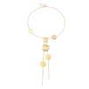 Fashion Geometric Necklace Metal Sequin Long Pendant Necklace Vintage Tassel Necklace  Daily Wear