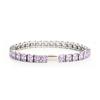 Multi-colored fashionable 4mm wide tennis chain, zircon sparkling hip-hop style exquisite jewelry bracelet for men and women