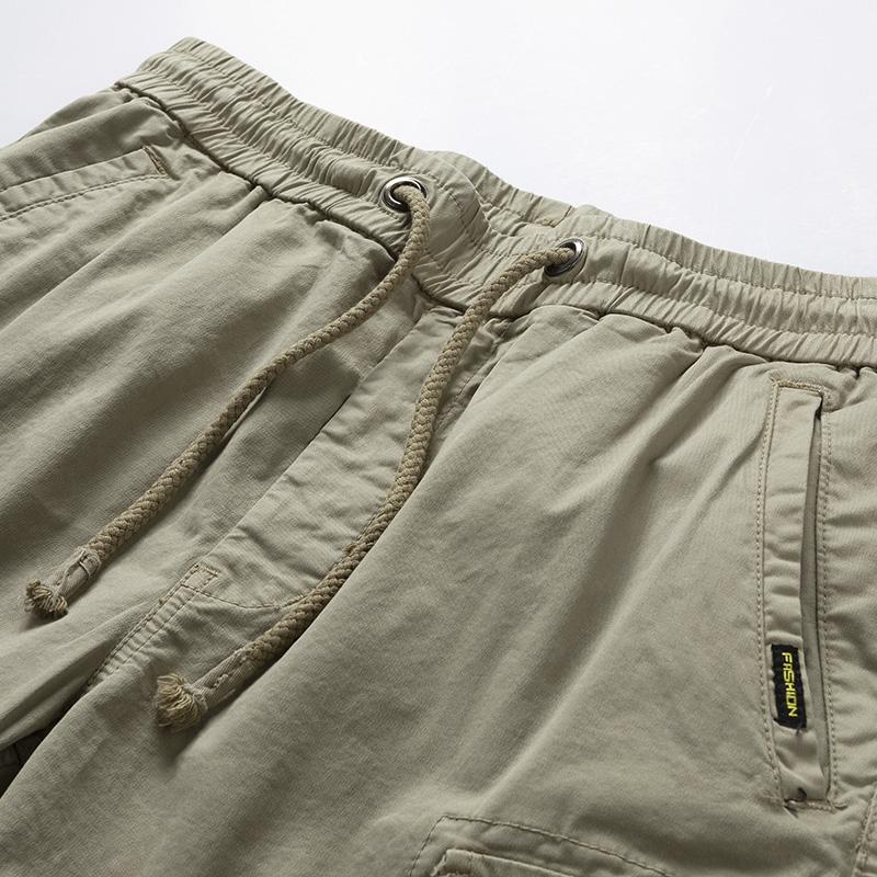 BAPAI 2022 Men's Summer Loose Overalls Casual Slim Gym Sports Pants Fashion Breathable Beach PantsOutdoor Breathable Cargo Short