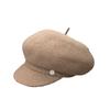 Solid Color Sheep Cap Women's Autumn and Winter Literary and Retro Newsboy Hat Painter Hat