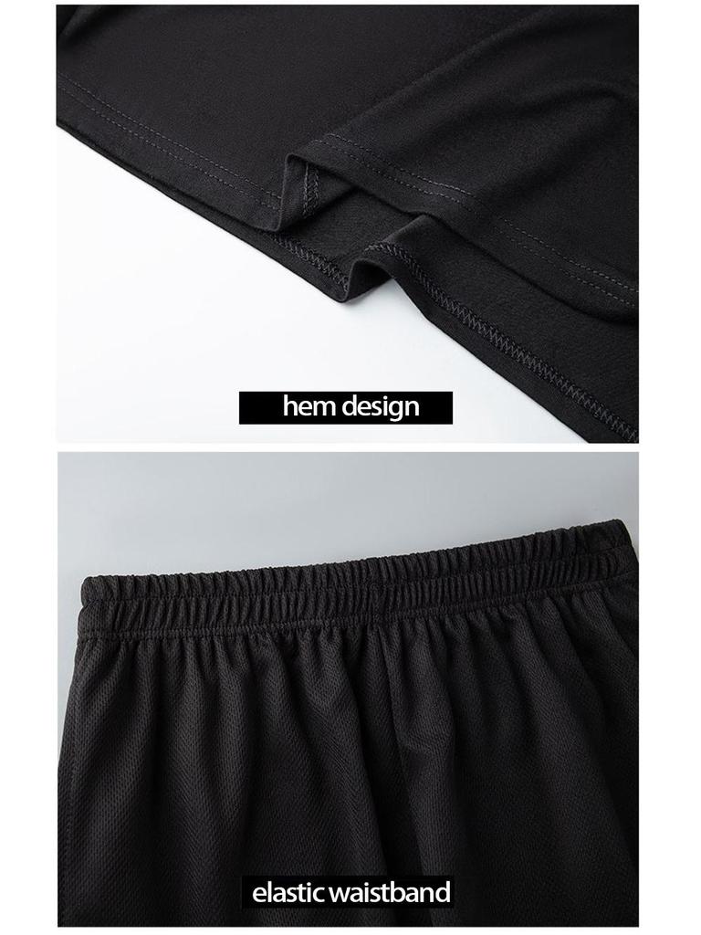 Schnell trocknendes Sportshorts- und locker sitzendes T-Shirt-Set für Herren für Fitness, Sommersport, Basketball und Laufen.