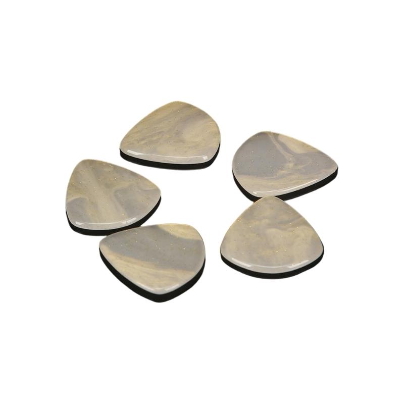 5Pieces Professional Resin Guitar Picks Guitar Plectrums for Fast Playing with Ergonomic Grip and Multiple Color Option