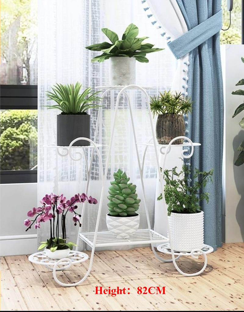 Plant Stand 6 Layer Metal Plant Rack Flower Pot Rack Black Garden Flower Pot Rack for Display Home Balcony Terrace