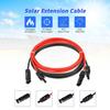 12 AWG-4mm2 Solar Panel Extension Cable Copper Wire Black and Red with solar Connector Solar PV Cable