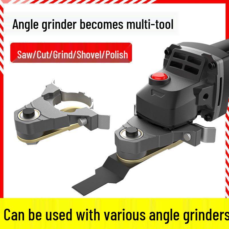 Universal Multi-tool Angle Grinder: Woodworking Electric Trimmer & Chisel Conversion Head.