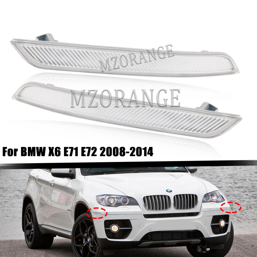 For BMW X6 E71 E72 X5M 2008-2014 Side Marker Light Front Bumper Reflector Lamp Turn Signal Lights Car Accessories 1