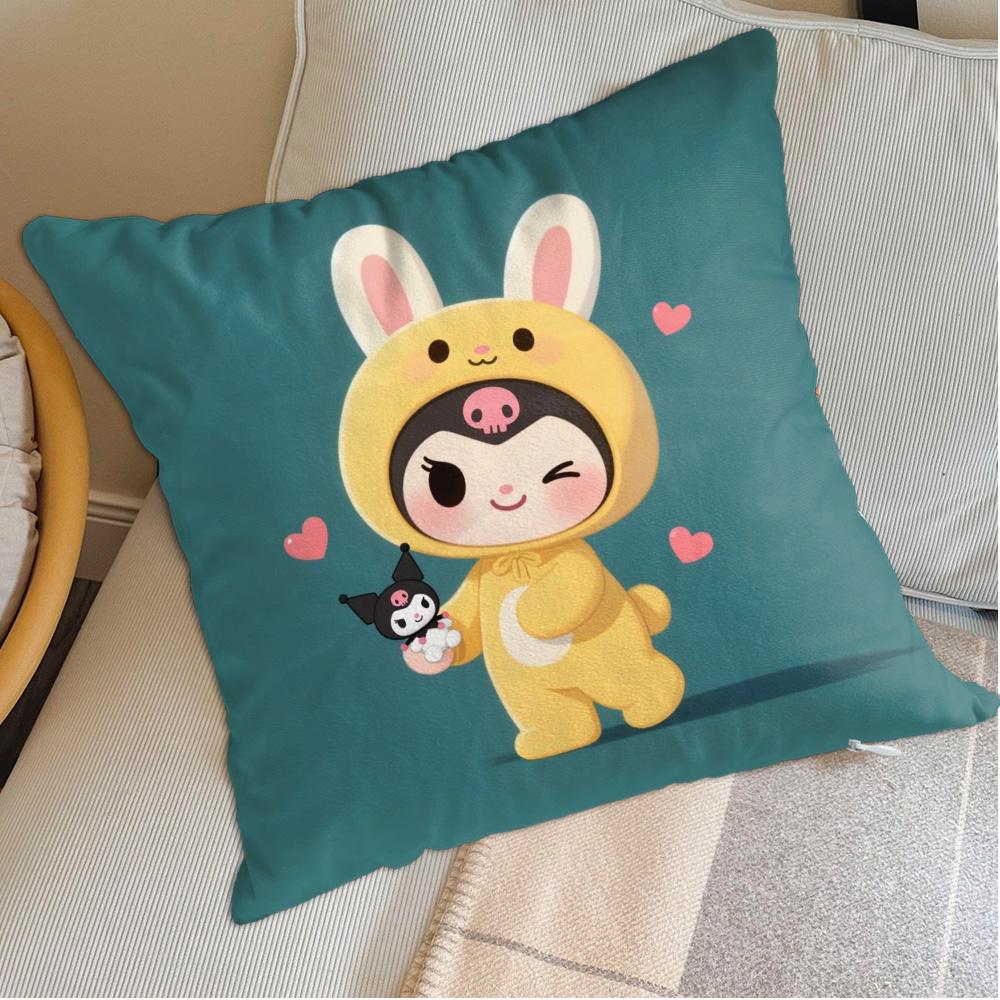 Kawaii K-Kuromi Cushion Covers 45X45 Cushions Cover Pcute Christmas Decoration Decorative Pillow Ornamental Pillows Nordic