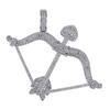 European-American Hip-Hop Cupid's Arrow Zirconia Pendant Necklace