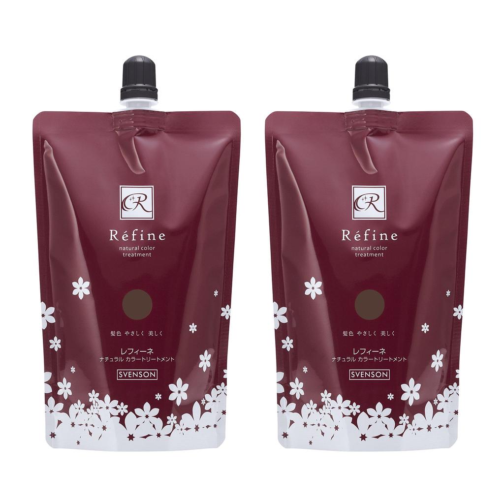 Refine Natural Color Treatment 300g Dark (2 Bottles, Brown)
