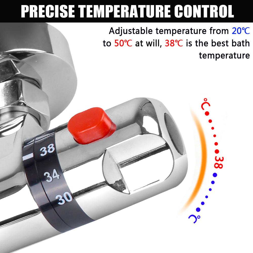 Robinet de baignoire Outil de salle de bain Mitigeur de salle de bain Mélangeur eau chaude et froide Robinet thermostatique Robinet de douche thermostatique