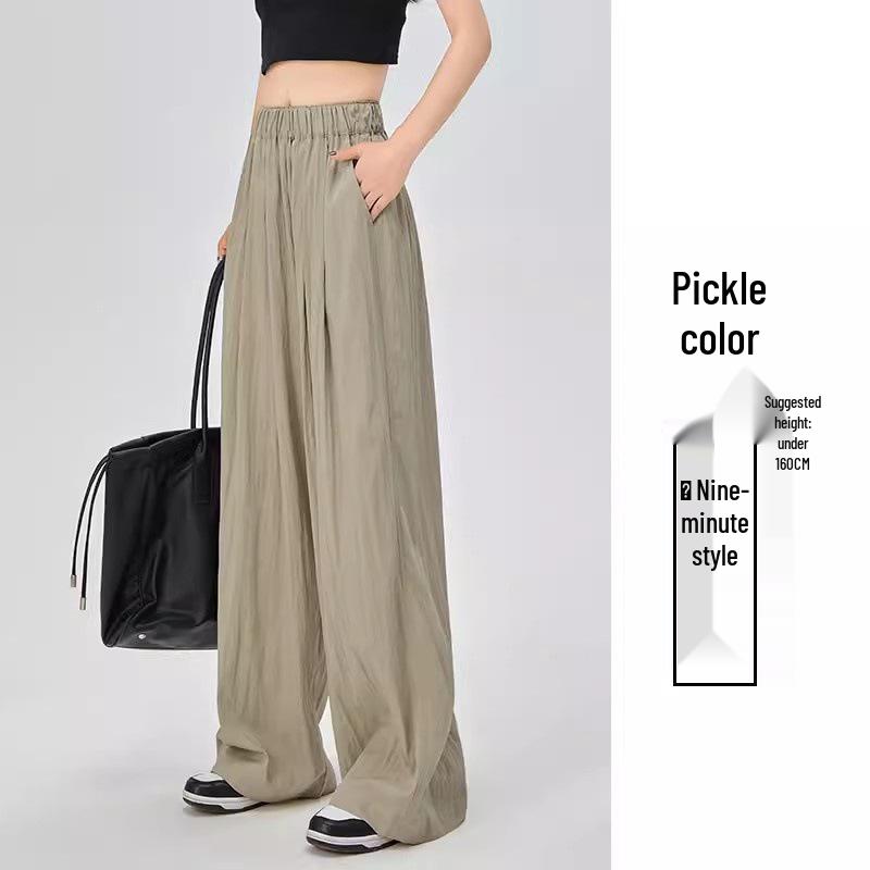 Women's High Waist Cotton Linen Wide Leg Pants - Plus Size, Casual Slimming, Spring/Summer