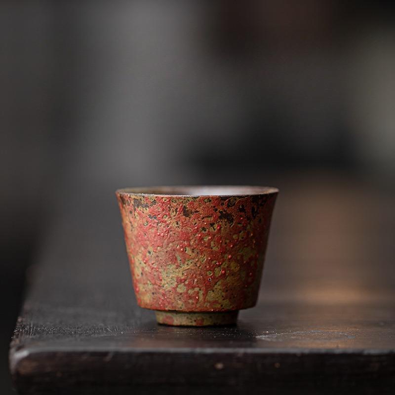 Kiln Change Retro Teacup Wizard Green Small Teacup Household Tea Cup Tea Cup Ceramic Cup Thickness Cup