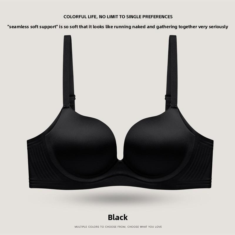 Premium Glossy Seamless Wireless Bra, Soft Support Push Up Anti-Sagging Comfortable Uplift Women's Lingerie