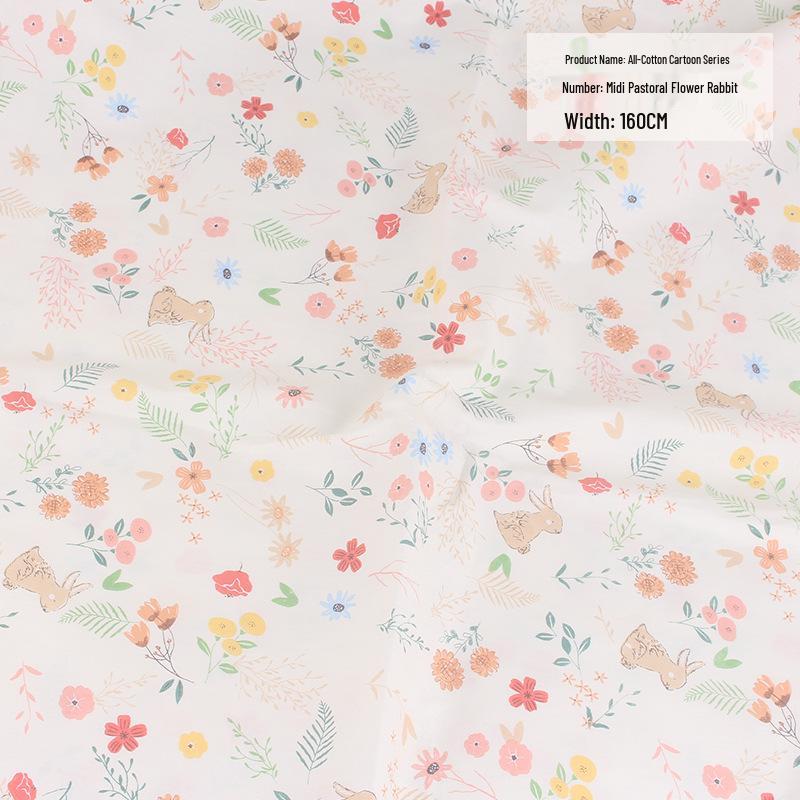 Strictly Selected Floral Print Cotton Twill Fabric for Baby Dress & Kids' Bedding