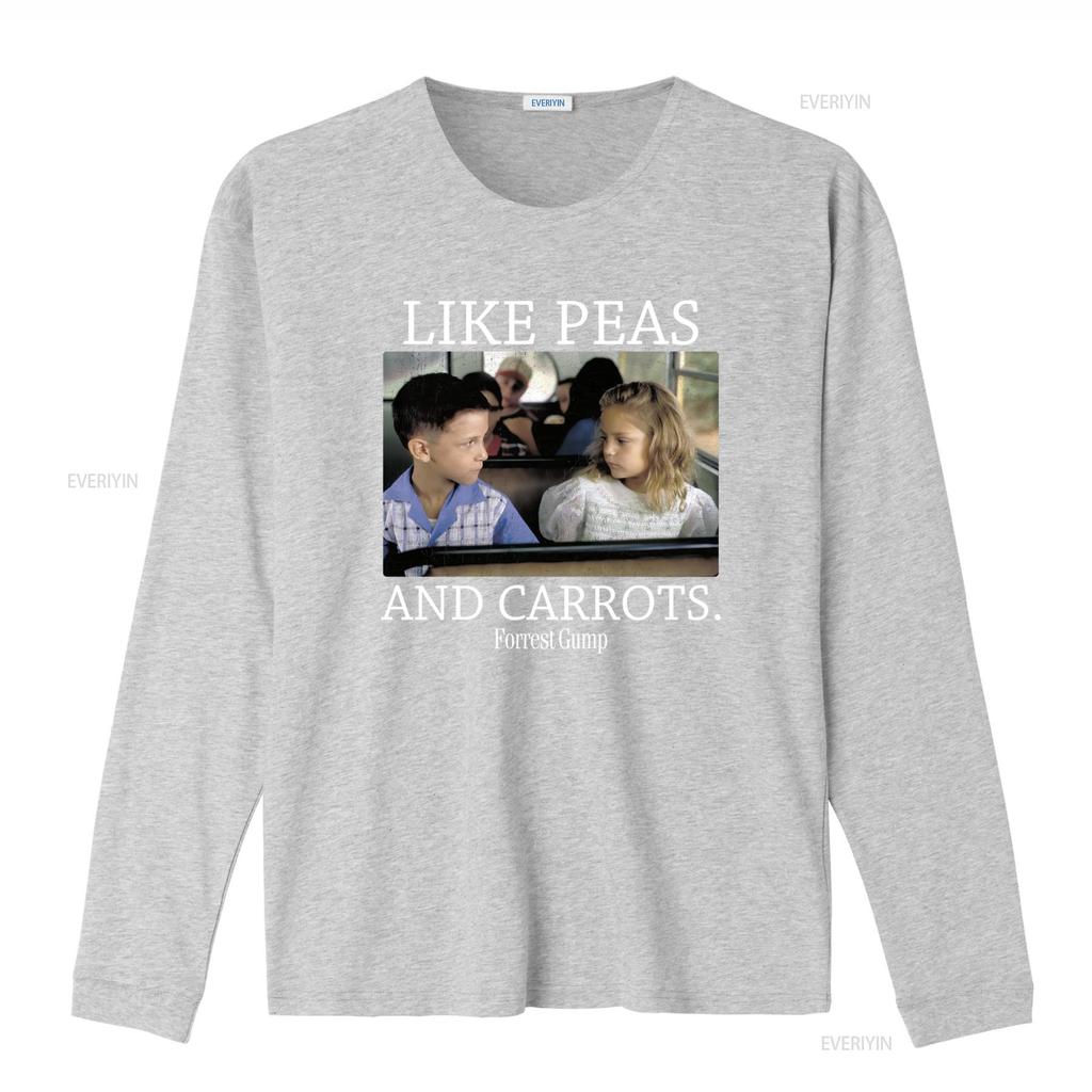 Forest Gump And Jenny Mens T Shirt Like Peas Carrots Classic Comedy Movie Print Vintage Washed Top For Everyday Wear Homme