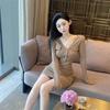 French Sexy Spice Girl Long-sleeved Dress Women's Spring New Slim-fitting and Thin Inner Niche Hip-wrapped Short Skirt