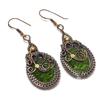 Moldavite Earrings, 999 Copper Wire Wrapped Gemstone Jewelry, Handmade  Earrings For Mother Day