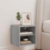 Wall Mounted TV Cabinet with LED Lights Grey Sonoma 30 x 28.5 x 30 cm