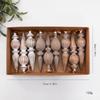 Plastic Material Hanging Pendant Decorations 9 Pcs/box Conical Christmas Pendants  For Wreath
