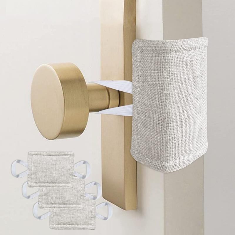 3Pcs Noise Reducing Door Silencers Pad Slamming Latches Cover Cushion Noise Blockers Quiet Closer Door Lock Cover