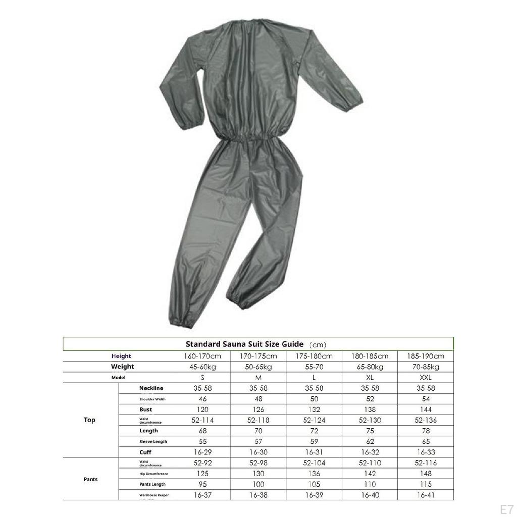 Sauna Sweat Suits Anti Top Pants for Running Exercise Women Men