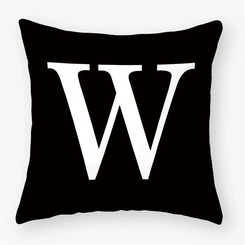 White Letter Cushion Cover X Polyester Pillowcase Sofa Cushions Decorative Throw Pillows Cover Home Decoration Pillowcover