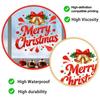 Festive Mirror Decorations Merry Christmas Static Glass Sticker, Window Decals with Bell Wall Stickers Elements, Removable Clings for Home Store
