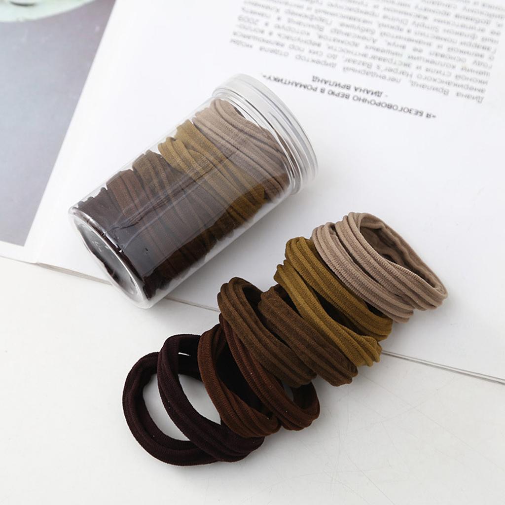 Seamless Hair Ties Elastic Headbands Made with Polyester and Spandex for All Hair Types Gentle on Hair No Breakage