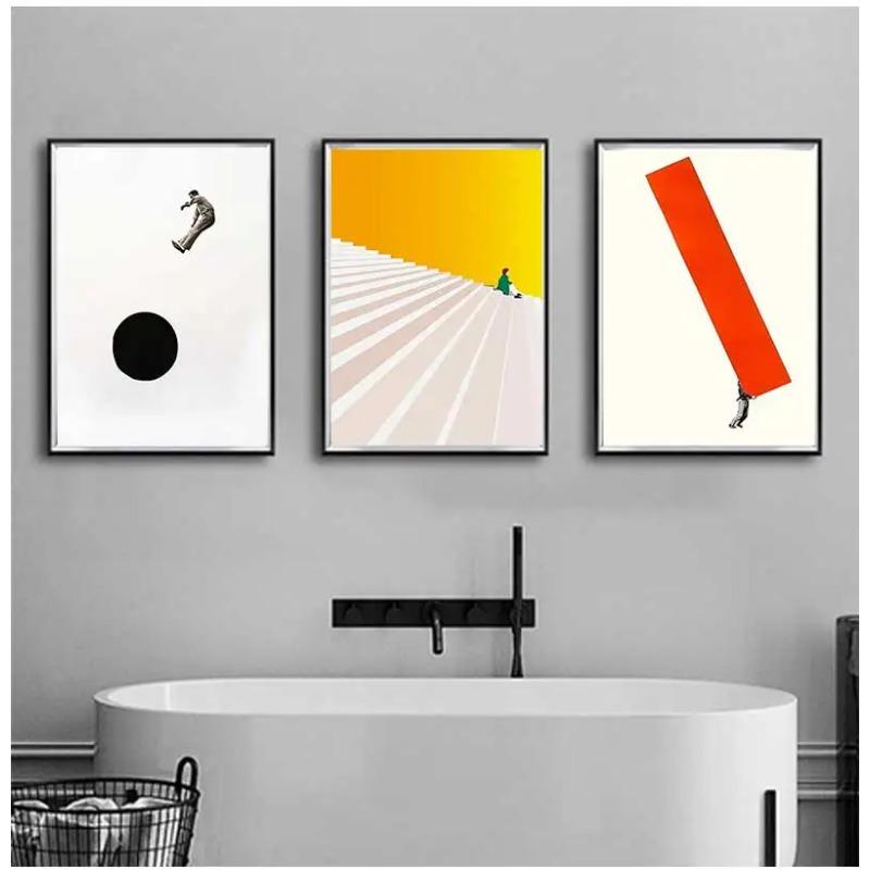 Wall Art Canvas Painting, Posters & Impressions Humorous Posture, Color Pictures, Modern Living Room, Home Decor