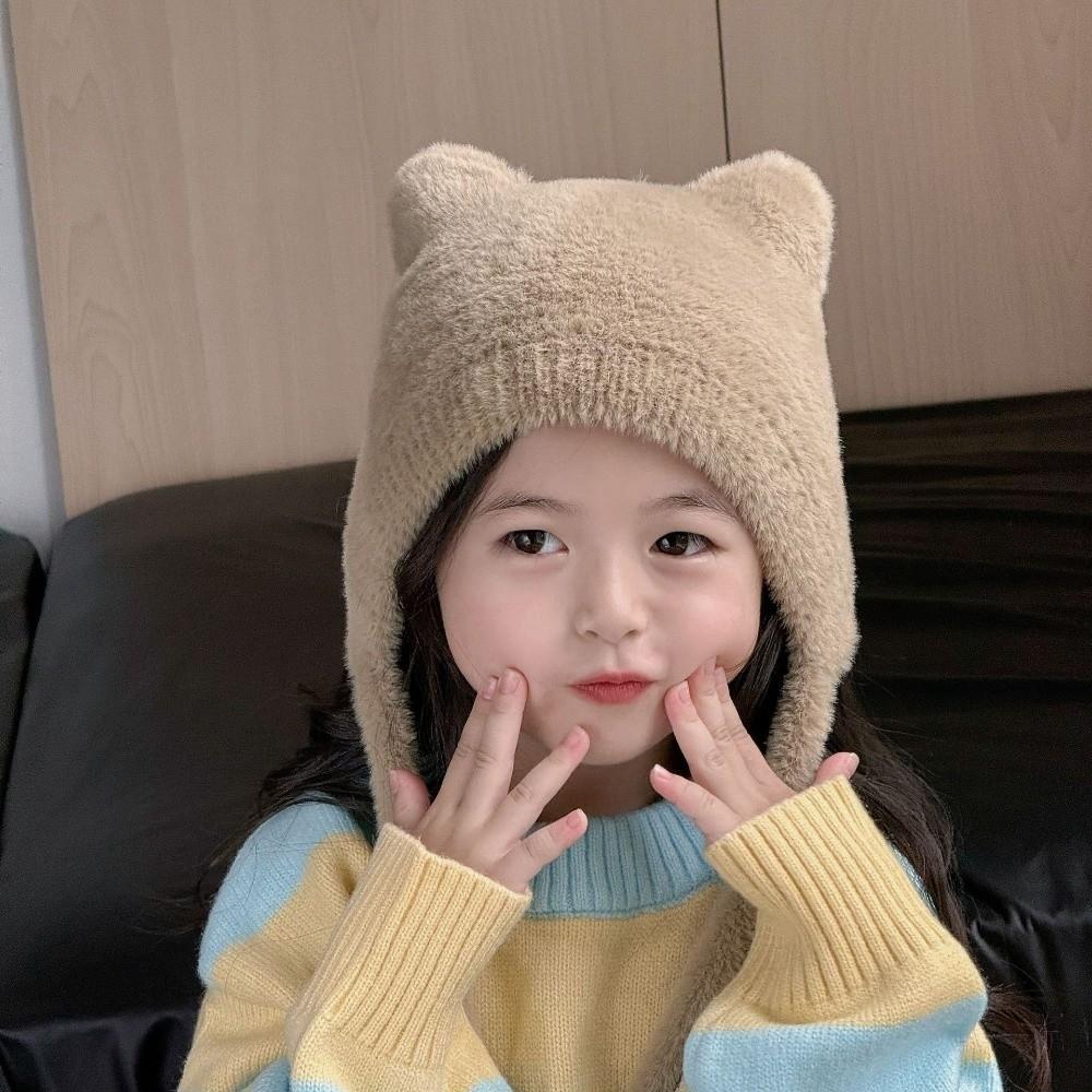 Ear Protection Plush Hat Bear Ears Children's Hat Cute Bear Ear Hat  Children
