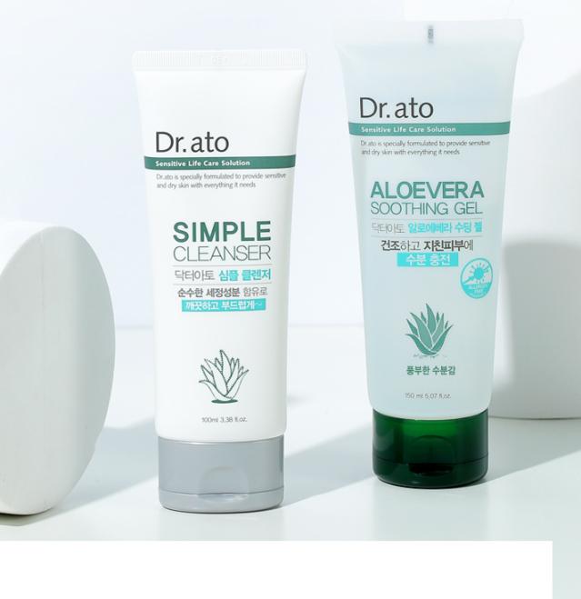 Dr.ATO Aloe Vera Soothing Gel – 150ml | Korean Gentle Hydration for Sensitive Skin