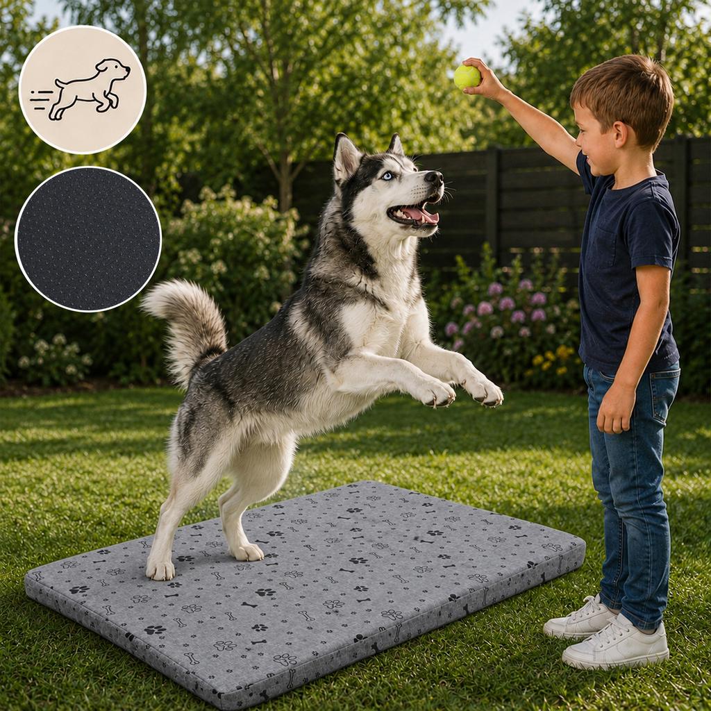[20] Orthopedic Dog Bed Memory Foam Mattress 120x90cm LROKI120R