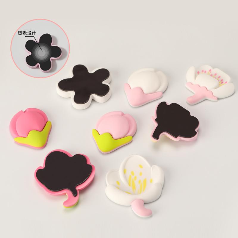 Pastoral Flower Refrigerator Magnet Magnetic Sticker Cartoon Flower Sunflower Resin Decorative Magnetic Sticker