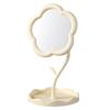 Sunflower Makeup Mirror for Students Desktop Flower Beauty Mirror Girl Dressing Table with Hanging Jewelry