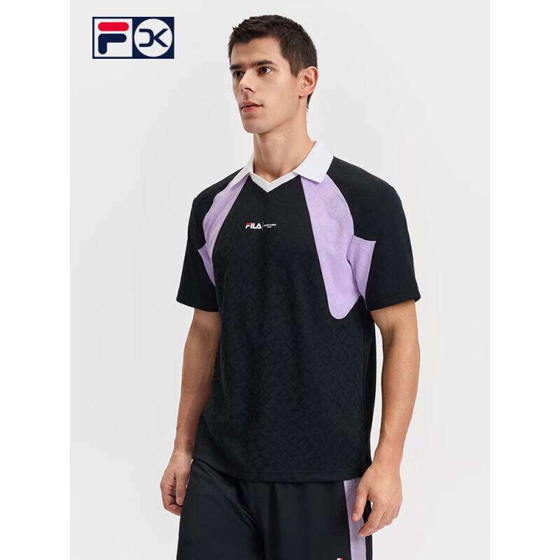 FILA Men s Knitted Short Sleeve Polo Shirt L