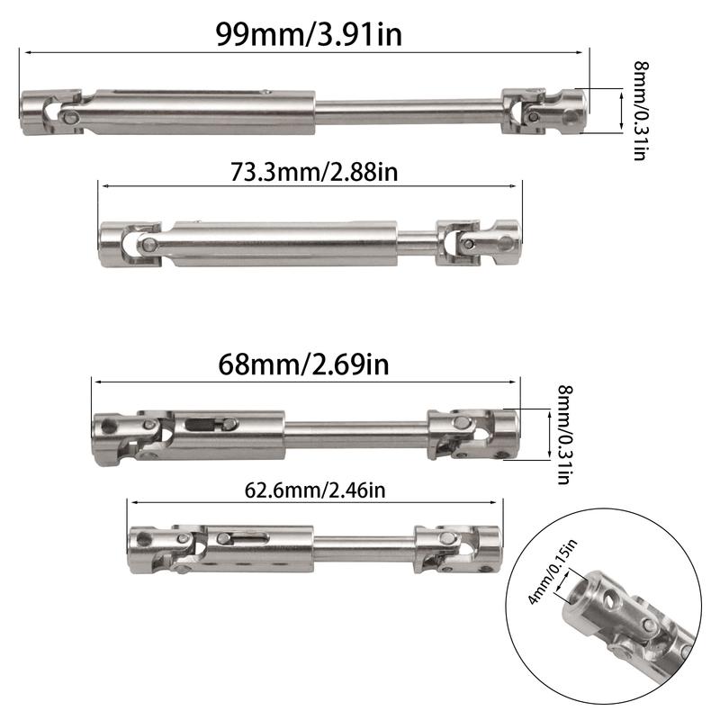 for JJRC 1/10 C8815 Willys MB Retro Jeep Upgrade Accessories Aluminum Alloy CNC Anodized Full Metal Front Rear Portal Axle Set