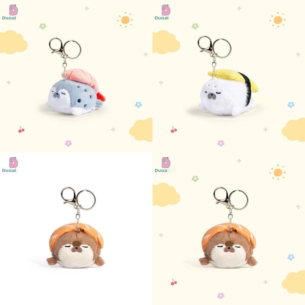 Sushi Soft Otter Plush Toy Keychain For Bag Decor Gift For Enthusiasts Animal