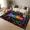 Music General Theme Soft Crystal Velvet Rug Custom Name & Text Print Non Slip Floor Rug for Bedroom Living Room