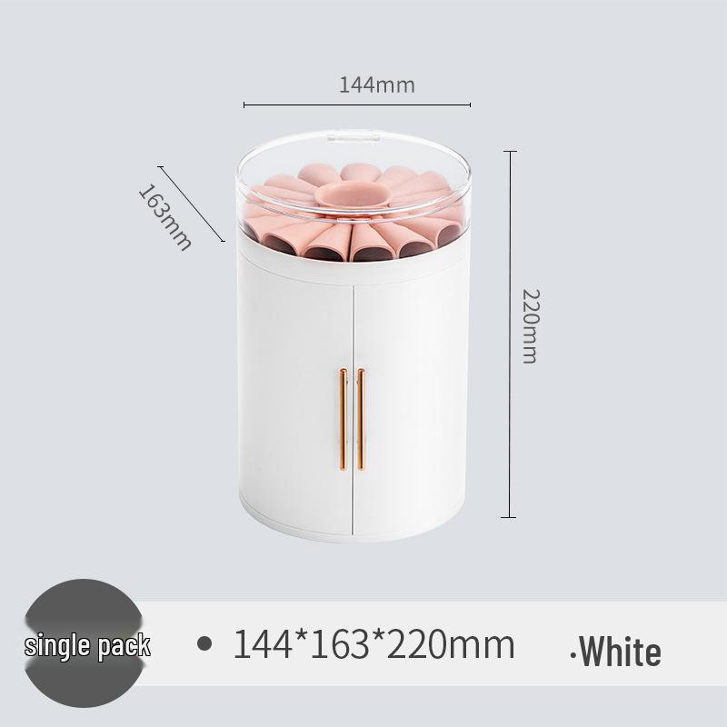 Five-Layer Multi-Functional Transparent Jewelry and Cosmetic Storage Box белый