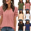 Womens Tops Short Length Sleeve Casual Blouses 2025 Trendy Round Neck T Shirts Summer Clothes
