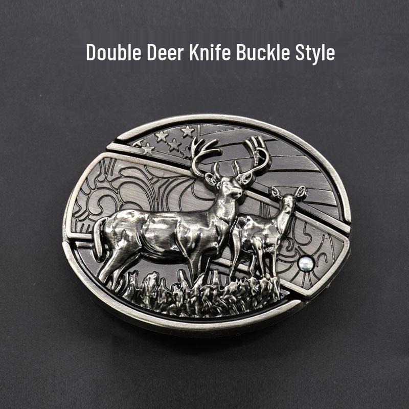 Men's Casual Punk Alloy Knife Buckle Belt