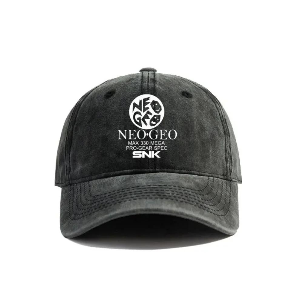 2025 Neo Geo Pro Gear Spec Logo Baseball Cap Distressed Hats Cap Men Retro Outdoor Summer Adjustable Dad Hat  Casual  Versatile