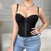 Hollow Lace Corset Slim Fit Suspender Vest Elastic Crop Tops  Travel