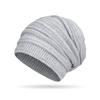Winter Women Men Pleated Warm Cap Coldproof Elastic Knitted Cap Two-Color Cap
