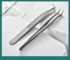 Pinzette Professionali in Acciaio Inossidabile Blooming Princess per Estensione Ciglia con Punte Seghettate ad Alta Precisione