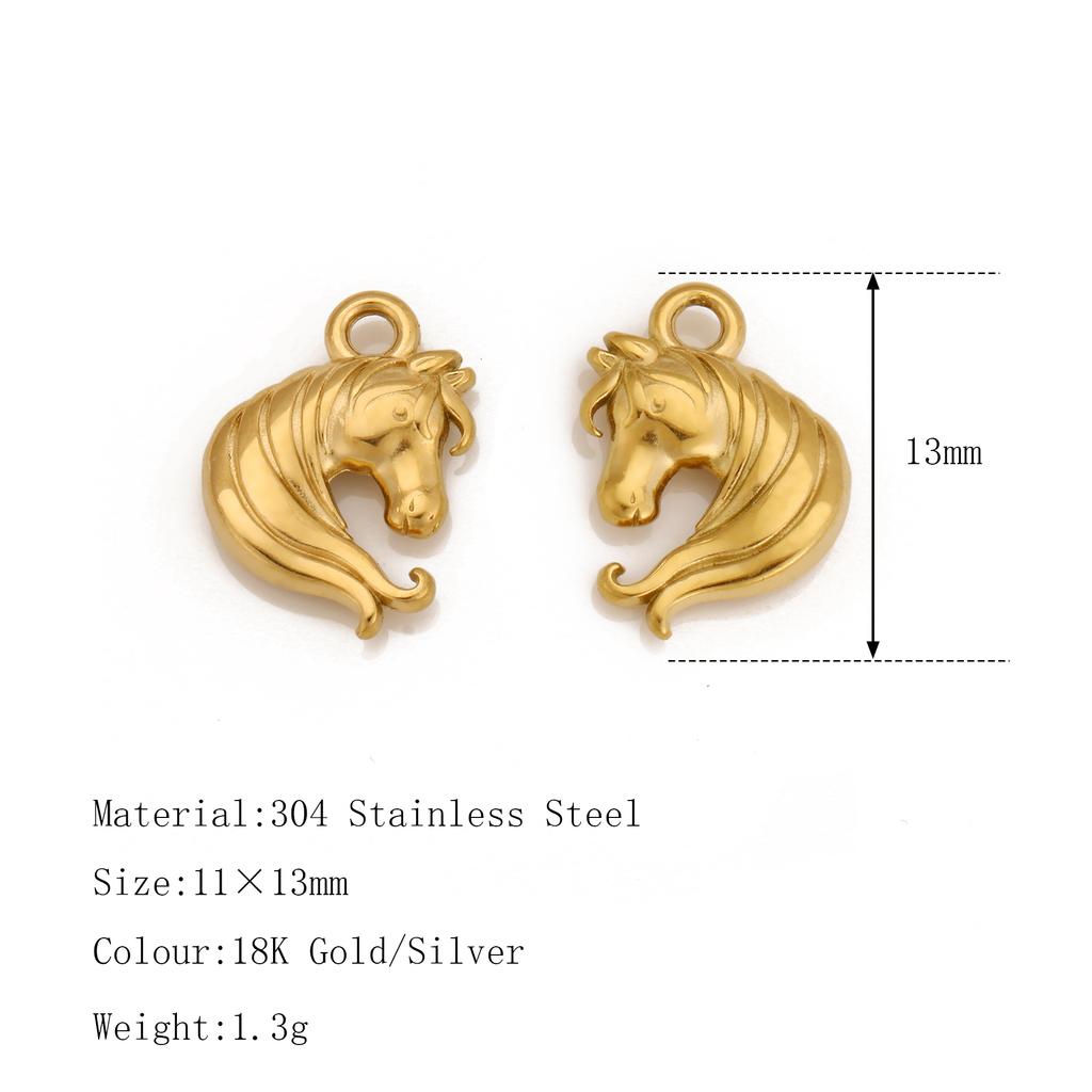 3Pcs Cute Small Bear/Luckly Clover/Heart/Sun Flower Charms PVD Plated Gold Pendants DIY Necklace Bracelet Earring Jewelry Making